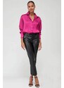 Madmext Basic Women's Fuchsia Satin Shirt