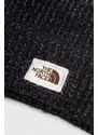 Čepice The North Face černá barva, z husté pleteniny