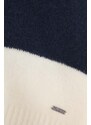 Dětský svetr s příměsí vlny Pepe Jeans tmavomodrá barva, hřejivý