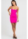 Madmext Fuchsia Strappy Mini Basic Women's Dress