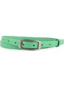 Penny Belts Dámský úzký kožený opasek 15-152-30 zelený zelená