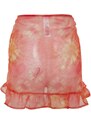 Trendyol Orange Tie-dye Patterned Mini Knitted Chiffon Pareo