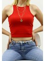 Madmext Mad Girls Red Crop Top MG361