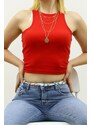 Madmext Mad Girls Red Crop Top MG361