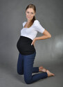 Těhotenský bederní pás Nice Belly černý (NB007)