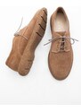 Marjin Women's Genuine Leather Oxford Shoes with Lace-Up Casual Shoes Allen Sole Suede