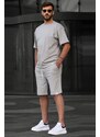 Madmext Dyed Gray Basic Men's Shorts Set 6377