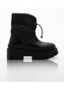 Marjin Women's Snow Boots Black With Thick Serrated Sole Forlens.