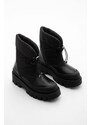 Marjin Women's Snow Boots Black With Thick Serrated Sole Forlens.