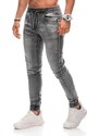 Buďchlap Pohodlné jogger kalhoty v šedé barvě P1373