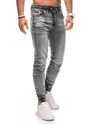 Buďchlap Pohodlné jogger kalhoty v šedé barvě P1373