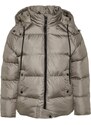 Trendyol Mink Oversize vodoodpudivý nafukovací kabát s kapucí