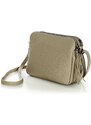 Kožené italské crossbody Kabelky od Hraběnky dvě komory; cappuccino