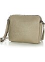 Kožené italské crossbody Kabelky od Hraběnky dvě komory; cappuccino