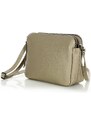 Kožené italské crossbody Kabelky od Hraběnky dvě komory; cappuccino