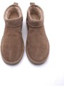 Marjin Women's Genuine Leather Daily Boots Inner Shearling Ankle Boots Mini Size Rolene Tan Suede.