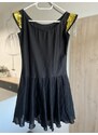 BAZAR Šaty na mažoretky, tanečky aj... černé + černá sukně + zlaté rukávky