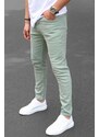 Madmext Men's Green Canvas Slim Fit Pants