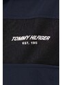 Bunda Tommy Hilfiger dámská, tmavomodrá barva, přechodná