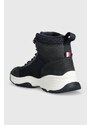 Sneakers boty Tommy Hilfiger OUTDOOR SNK BOOT LTH CORDURA tmavomodrá barva, FM0FM04838