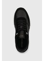 Kožené sneakers boty Tommy Hilfiger ESSENTIAL LTHR RUNNER černá barva, FW0FW07587