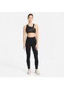 Nike Swoosh-Women's Medium-Support Asymmetrical Non-Padded Sports Bra BLACK