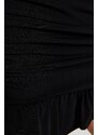 Trendyol Black Fitted Knitted Skirt With Drape