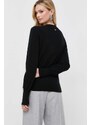 Kašmírový svetr BOSS x FTC černá barva, lehký