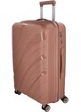ORMI Cestovní plastový kufr Voyex velikosti L, růžová zlatá