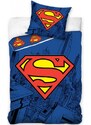 Carbotex Bavlněné ložní povlečení Superman - 100% bavlna Renforcé - 70 x 90 cm + 140 x 200 cm