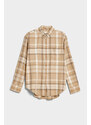 KOŠILE GANT RELAXED CHECKED FLANNEL BD SHIRT hnědá 34