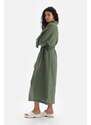 Dagi Green Linen Long Kimono