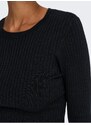 Černý dámský zkrácený žebrovaný svetr ONLY Karol - Dámské