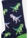 Dagi Navy Blue Boy Dinosaur Patterned Socks