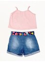 mshb&g Flower Garden Girls T-shirt Denim Shorts Set
