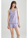 DEFACTO Fall in Love Regular Fit Sleeveless Pajamas 2 Set