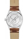 Eza Watches Stříbrné pánské hodinky Eza s koženým páskem Sealander Blue - 41MM Automatic