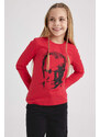 DEFACTO Girls Atatürk Printed Long Sleeved T-Shirt