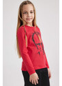 DEFACTO Girls Atatürk Printed Long Sleeved T-Shirt