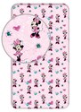 Jerry Fabrics Bavlněné napínací prostěradlo 90x200 + 25 cm - Minnie "Flowers 02"