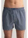 SPODNÍ PRÁDLO GANT STRIPE AND CHECK BOXER SHORTS 2-P modrá M