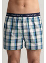 SPODNÍ PRÁDLO GANT CHECK AND STRIPE BOXER SHORTS 2-P modrá M