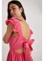 DEFACTO Babydoll Square Collar Premium Sleeveless Mini Short Sleeve Dress