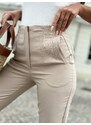 Pants beige Och Bella OB-067.beige