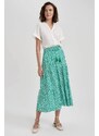 DEFACTO Crinkle Viscose Midi Skirt