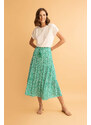 DEFACTO Crinkle Viscose Midi Skirt