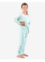 GINA dětské pyžamo dlouhé dívčí 29007P - aqua akvamarín