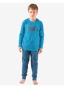 GINA dětské pyžamo dlouhé chlapecké 69003P - měsíc petrolejová