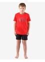 GINA dětské pyžamo krátké chlapecké 69004P - červená černá