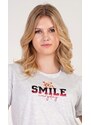Vienetta Dámská noční košile s krátkým rukávem Méďa Smile - jahodová